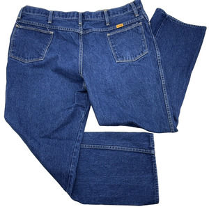 Vintage Rustler Wrangler 87620NY Blue Denim 44x32 Jeans Actually 41x30